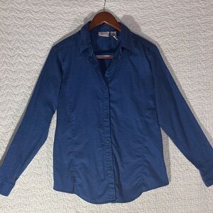 Wrangler Women's Blue Button Down Shirt